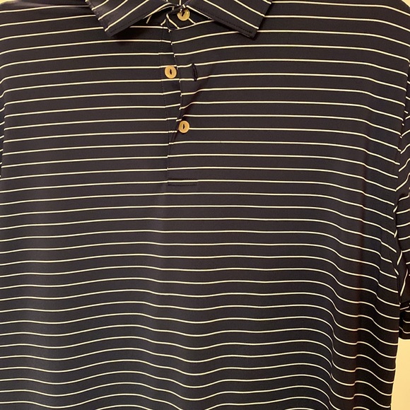 Peter Millar Navy Golf shirt. - Picture 3 of 3